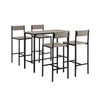 SoBuy Køkkenbord med 4 barstole Spisebord Barbord højt bord Brun Højt bord med stole OGT14-N