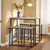 SoBuy Bordsæt med 4 taburetter i industriel stil,L100xP60xH96 cm, Maksimal belastning: 150 kg. OGT15-N