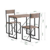 SoBuy Spisebord med 2 stole, Køkkenbord med 2 skamler i industriel stil Barbord Loungebord højt bord OGT19-N