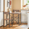 SoBuy Spisebord med 2 stole, Køkkenbord med 2 skamler i industriel stil Barbord Loungebord højt bord OGT19-N