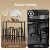 SoBuy Køkkenbord med 4 skamler Barbord Altanbord Loungebord Højt bord Spisebord med stole OGT22-SCH