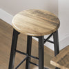 SoBuy Køkkenbord med 4 skamler, barbord, vintage stil, højt bord, Spisebord Brun Loungebord OGT24-N