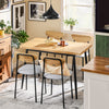 SoBuy OGT52-N Food Group 5 dele med komfortable stole, spisebord med 4 stole, kompakt køkkenbord til små rum, perfekt til spisestue, køkken, stue