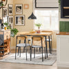 SoBuy OGT52-N Food Group 5 dele med komfortable stole, spisebord med 4 stole, kompakt køkkenbord til små rum, perfekt til spisestue, køkken, stue