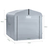 SoBuy Udskiftningsklud til haveskur, vandtæt havehytte, motorcykelbeskyttelse, cykel og værktøjsopbevaring, cykelskur, opbevaring og opbevaring, sølv, 159x219x165 cm, SDA12-SIL