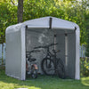 SoBuy Udskiftningsklud til haveskur, vandtæt havehytte, motorcykelbeskyttelse, cykel og værktøjsopbevaring, cykelskur, opbevaring og opbevaring, sølv, 159x219x165 cm, SDA12-SIL