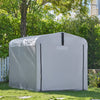 SoBuy Udskiftningsklud til haveskur, vandtæt havehytte, motorcykelbeskyttelse, cykel og værktøjsopbevaring, cykelskur, opbevaring og opbevaring, sølv, 159x219x165 cm, SDA12-SIL