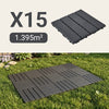 Sobuy SDA14-HG altan gulvbelægning 15 stk terrasse fliser klik system altan fliser vejrbestandige klik fliser altan terrasse fliser udendørs grå 30,5 x 2 x 30,5 cm