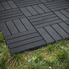 Sobuy SDA15-HG altan gulvbelægning 35 stk terrasse fliser klik system altan fliser vejrbestandige klik fliser altan terrasse fliser udendørs grå 30,5 x 2 x 30,5 cm