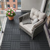 Sobuy SDA15-HG altan gulvbelægning 35 stk terrasse fliser klik system altan fliser vejrbestandige klik fliser altan terrasse fliser udendørs grå 30,5 x 2 x 30,5 cm