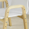 SoBuy 2 Børnestole justerbare i sædehøjde: 23/27/31/35 cm, Massiv birk og MDF, Belastning 90 kg, Hvid, KMB24-WX2