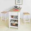 SoBuy skrivebord med skuffe computerbord Skriveb Spisebord med 3 hylder FWT64-WN