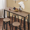 SoBuy Køkkenbord med 4 skamler Barbord Altanbord Loungebord Højt bord Spisebord med stole OGT22-SCH