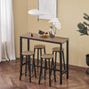 SoBuy Køkkenbord med 4 skamler Barbord Altanbord Loungebord Højt bord Spisebord med stole OGT22-SCH
