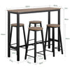 SoBuy Køkkenbord med 4 skamler Barbord Altanbord Loungebord Højt bord Spisebord med stole OGT22-SCH
