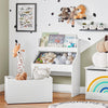 SoBuy Børne bogreol Magasinholder med Opbevaringskasse KMB71-W