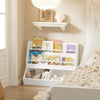 SoBuy Børne bogreol Magasinholder Børneværelse KMB56-W