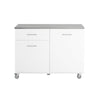 SoBuy Köksö på hjul Förvaringsskåp Arbetsbord Kök FKW117-W