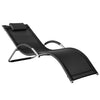SoBuy liggestol, Solvogn, Relaxstol, sort, Standkapacitet: 100 kg, OGS38-SCH