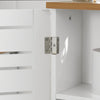 SoBuy Toiletpapirholder Toiletrulleholder Toilet opbevaring BZR85-W