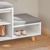 SoBuy Skobænk med hynde, Skoholder med sæde, med opbevaring, Bænk til indgang, Skoholder, FSR125-WN