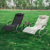 SoBuy, 2 x Gungstol, Loungestol, Utemöbler, 2-sits, Beige, OGS28-MIx2