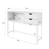 SoBuy Konsolbord / kommode med pladsbesparende skuffer, B110 * D30 * H80 cm, hvid, FSB20-W