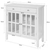 SoBuy Skænk til køkken og opholdsstue, hvid 80 x 34 x 80 cm,FSB23-W