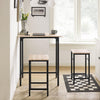 SoBuy Bordsæt med 2 taburetter i industriel stil Barbord Loungebord Bord og 2 stole Køkkenbord Spisebord L80 xP50xH87 cm, OGT10-N