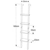 SoBuy Reol med 4 hylder, Serveringsvogn, FRG15-SCH