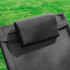SoBuy Lænestol med lomme Liggestol Solvogn Relaxstol GARDINERStandkapacitet: 150 kg svart OGS28-SCH