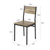 SoBuy, Madgruppe, bord og 4 stole, plads til 4 personer, OGT28-N+FST72-NX4