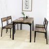 SoBuy, Madgruppe, bord og 4 stole, plads til 4 personer, OGT28-N+FST72-NX4