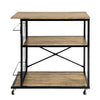 SoBuy Pladsbesparende køkkenvogn Kosmetologvogn med hylder Madvogn med hylder Rullebord med hjul Serveringsvogn Køkkenvogn SVW05-N