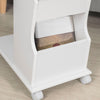SoBuy Sofabord med hjul Sengebord Hjørnebord Længde 31 cm, Bredde 53cm Højde 63 cm hvid FBT67-W