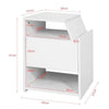 SoBuy Sengebord med skuffe Sofabord Hjørnebord hvid Længde 40 cmBredde 37 cm Højde 51 cm FRG261-W