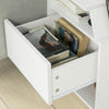 SoBuy Sengebord med skuffe Sofabord Hjørnebord hvid Længde 40 cmBredde 37 cm Højde 51 cm FRG261-W