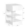 SoBuy Sofabord med skuffe Sengebord Hjørnebord Længde 39 cm Bredde 39 cm Højde 65 cm hvid FBT49-W