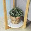 SoBuy Sofabord Hjørnebord Cafébord med hylder Længde 45 cm Bredde 45 cm Højde 60 cm hvid FBT52-WN