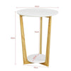 SoBuy Sofabord Hjørnebord Cafébord med hylder Længde 45 cm Bredde 45 cm Højde 60 cm hvid FBT52-WN