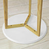 SoBuy Sofabord Hjørnebord Cafébord med hylder Længde 45 cm Bredde 45 cm Højde 60 cm hvid FBT52-WN