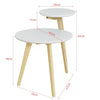 SoBuy Sidebord Altanbord Sofabord Hvid FBT53-WN