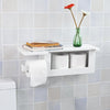 SoBuy Toiletrulleholder, Væghylde , hvid FRG175-W