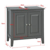 SoBuy Badeværelsesskab Hjørneunderskab med låger Underskab til vask toiletskab hjørneskab grå FRG202-DG