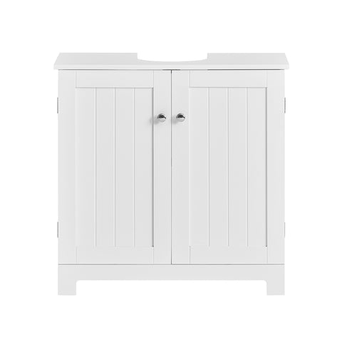 SoBuy Vaskeskab til badeværelse med 2 døre, hvid, BZR18-II-W