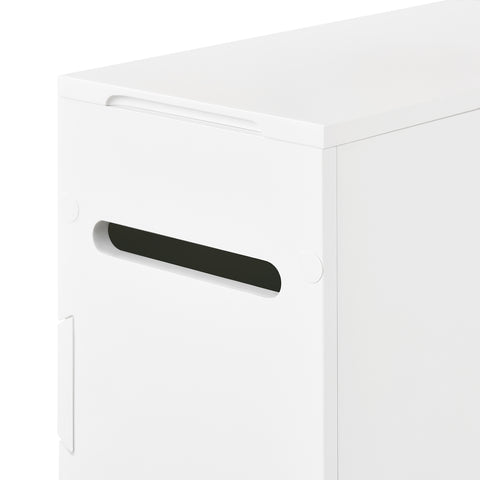 SoBuy Hvid Vægmonteret Hylde med Toiletrulleholder BZR199-W