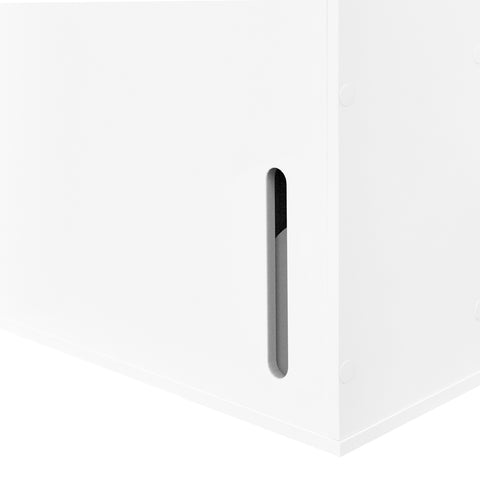 SoBuy Hvid Vægmonteret Hylde med Toiletrulleholder BZR199-W