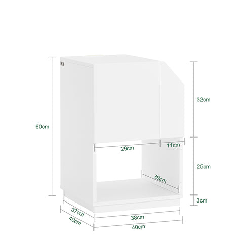 SoBuy Sengebord Endebord med skuffe Sidebord FBT136-W