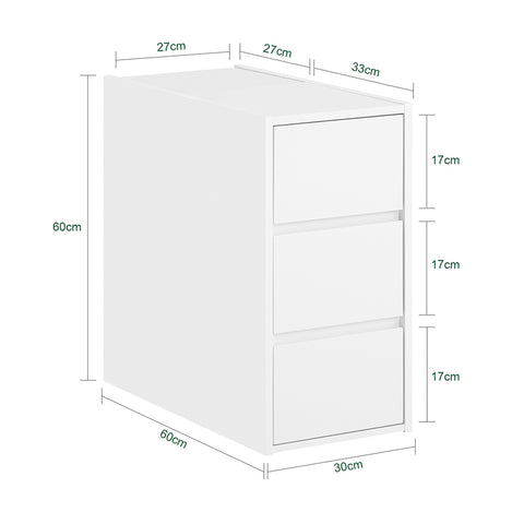 SoBuy Sengebord Sofabord Sidebord med opbevaring FBT144-W