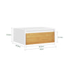 SoBuy FBT167-E-W natbord med 3 skuffer og LED-lys, 3 justerbare lysefarver, moderne sengebord til soveværelser og stuer, B 41 × D 40 × H 52 cm, hvid